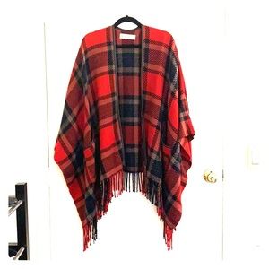 Abercrombie & Fitch Plaid Poncho